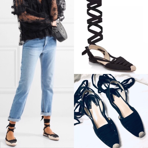 Altuzarra D'orsay Espadrille Flats black - Picture 1 of 6